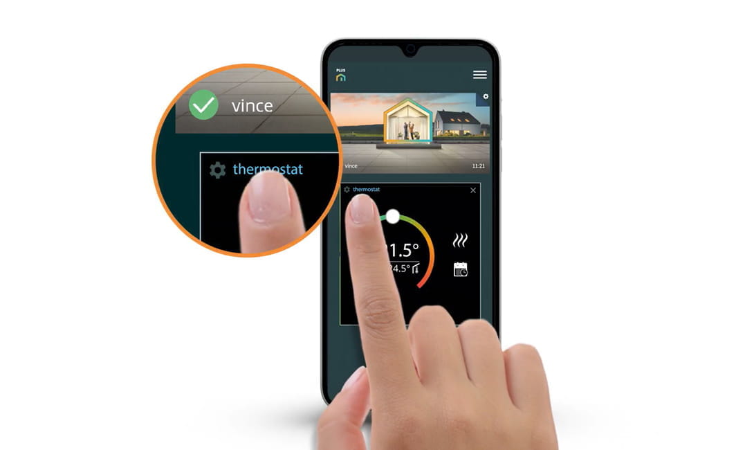slimme verwarming met Unisenza Plus-regelaars en app