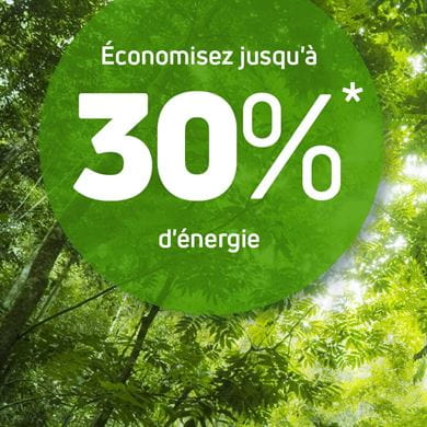 30% d'économie d'énergie