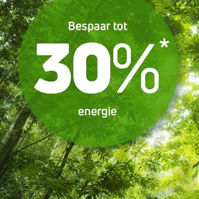 energiebesparing 30% met lagetemperatuurverwarming