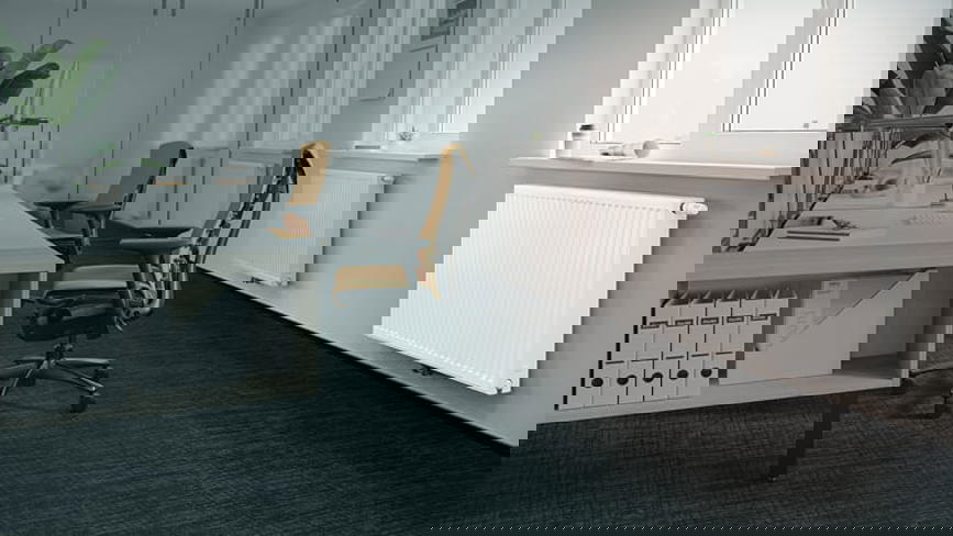 Radiators in an office