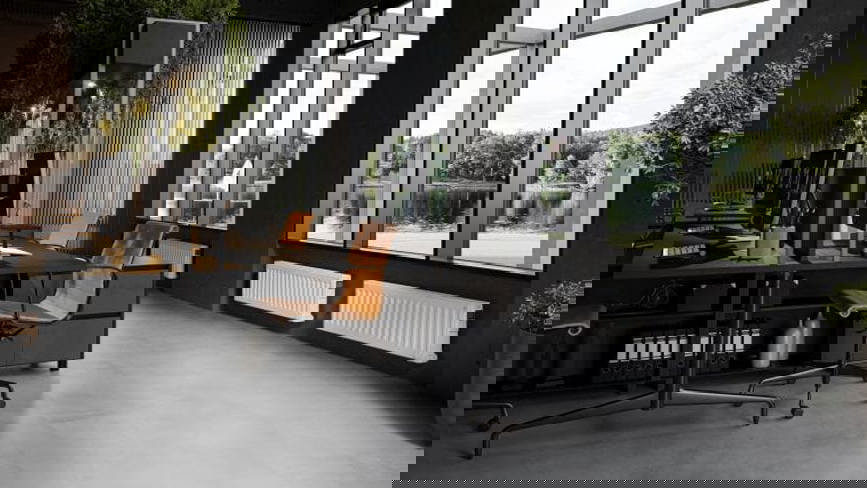 Yali radiator in an office